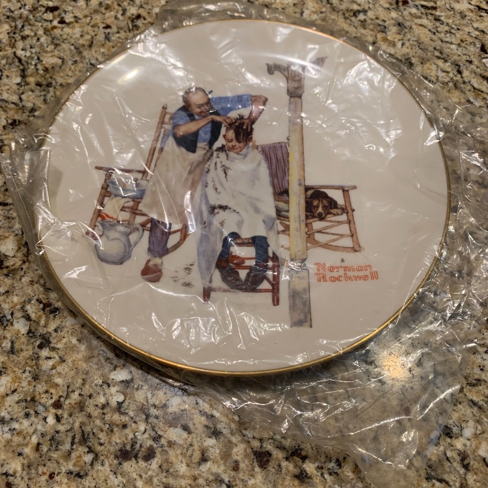 Vintage Norman Rockwell NWT 1971 Four Seasons Summer Shear Agony Plate